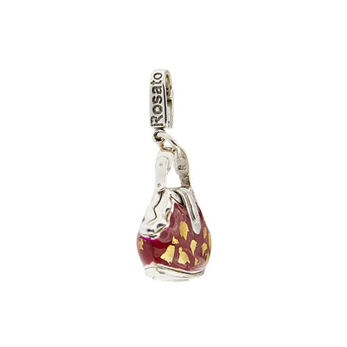 Pendentif Rosato Bags - Pendentif valise en or blanc 18 ct émaillé rouge 58 Facettes 40717