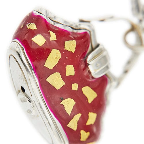 Pendentif Rosato Bags - Pendentif valise en or blanc 18 ct émaillé rouge 58 Facettes 40717