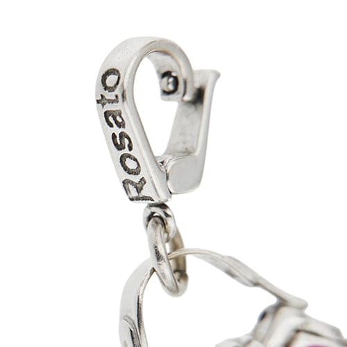 Pendentif Rosato Bags - Pendentif valise en or blanc 18 ct émaillé rouge 58 Facettes 40717