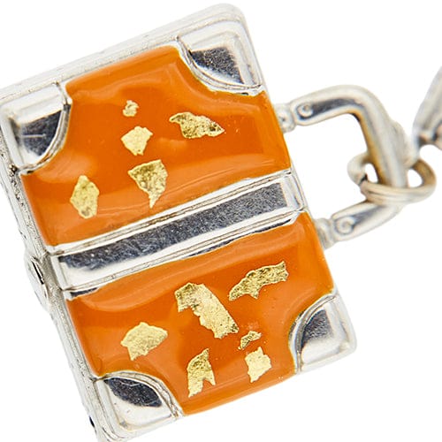 Pendentif Rosato Bags - Pendentif valise émaillée en or blanc 18 ct 58 Facettes 40719