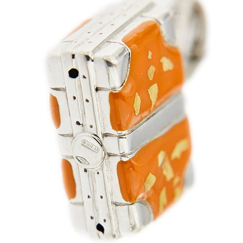 Pendentif Rosato Bags - Pendentif valise émaillée en or blanc 18 ct 58 Facettes 40719