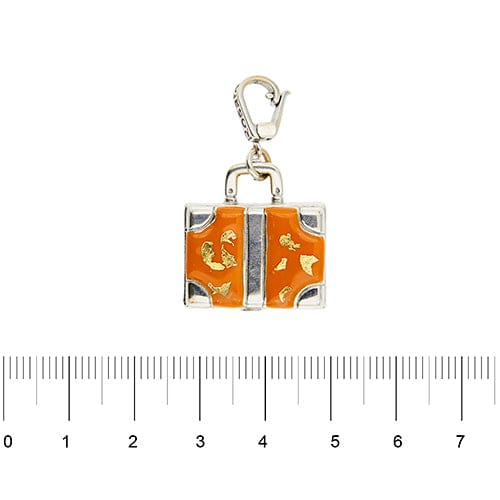 Pendentif Rosato Bags - Pendentif valise émaillée en or blanc 18 ct 58 Facettes 40719
