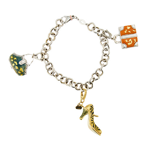 Bracelet Rosato - Bracelet maille rolò carrée en or blanc 18 ct 58 Facettes 40710