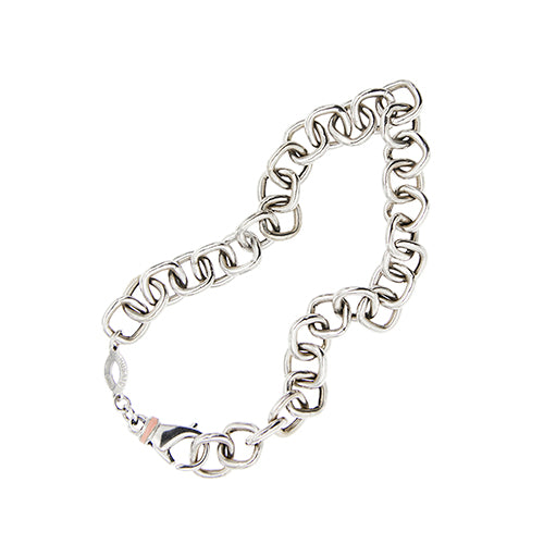 Bracelet Rosato - Bracelet maille rolò carrée en or blanc 18 ct 58 Facettes 40710