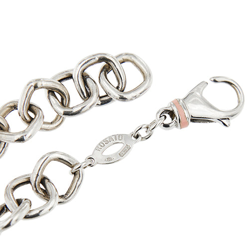 Bracelet Rosato - Bracelet maille rolò carrée en or blanc 18 ct 58 Facettes 40710