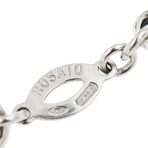 Bracelet Rosato - Bracelet maille rolò carrée en or blanc 18 ct 58 Facettes 40710