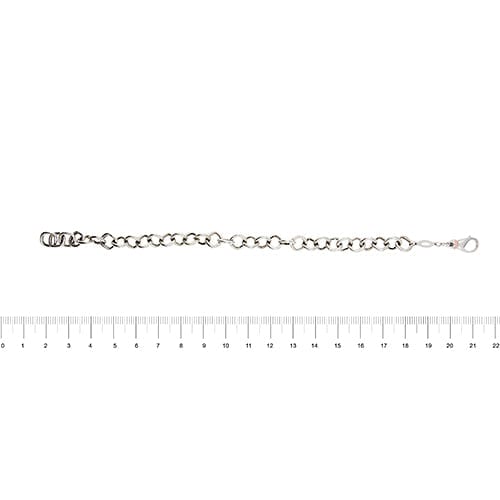 Bracelet Rosato - Bracelet maille rolò carrée en or blanc 18 ct 58 Facettes 40710