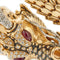 Bracelet Roberto Coin - Bracelet rigide dragon en or rose et or blanc, rubis et diamants 58 Facettes 39080
