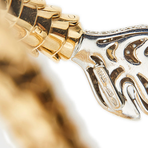 Bracelet Roberto Coin - Bracelet rigide dragon en or rose et or blanc, rubis et diamants 58 Facettes 39080