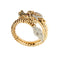 Bracelet Roberto Coin - Bracelet rigide dragon en or rose et or blanc, rubis et diamants 58 Facettes 39080