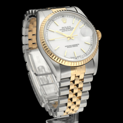 Montre Rolex Datejust 16233 - Montre automatique en acier et or 58 Facettes ROL/DJ1/1356