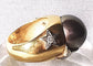 Bague 53 Bague vintage jonc en or jaune, perle de Tahiti et diamants 58 Facettes C 309