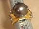 Bague 53 Bague vintage jonc en or jaune, perle de Tahiti et diamants 58 Facettes C 309