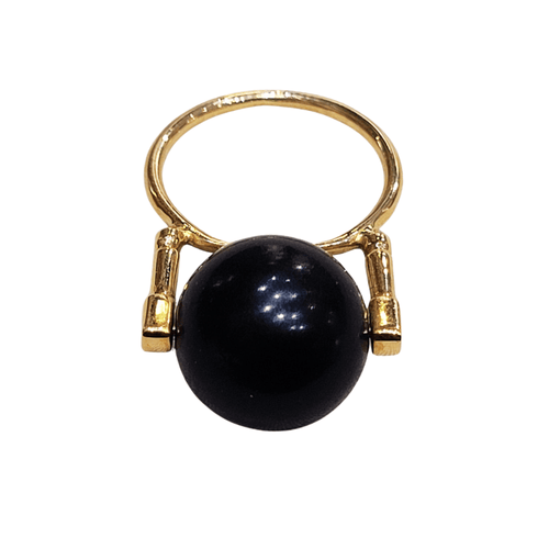 Bague 54 Bague en corail noir et or 18k 58 Facettes T27