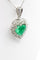 Pendentif Pendentif cœur en or blanc avec émeraude et diamants 58 Facettes 240165