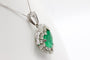 Pendentif Pendentif cœur en or blanc avec émeraude et diamants 58 Facettes 240165