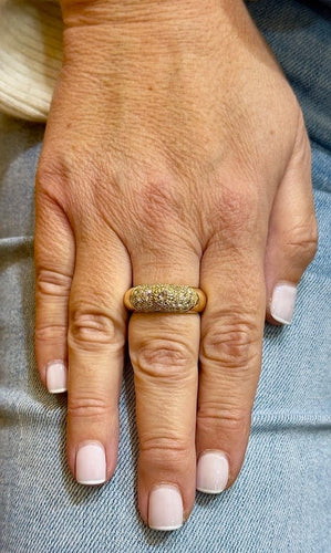 Bague 60 Bague jonc en or jaune 18 carats avec diamants naturels 58 Facettes 89566-ac11650