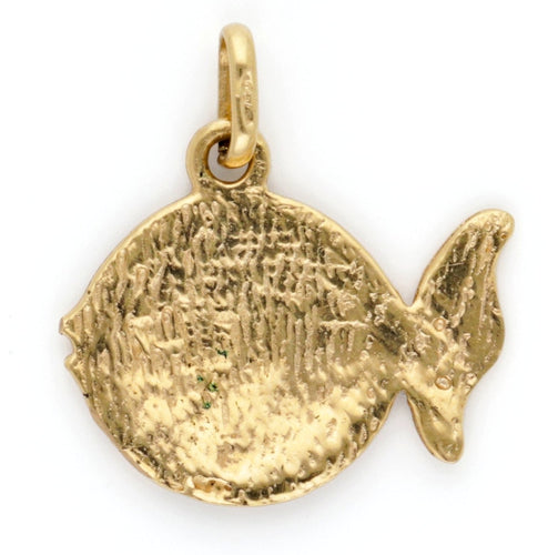 Pendentif Pendentif poisson en émail et or jaune 18 carats 58 Facettes 75FE89168279429784CCCA8166F1DE4E