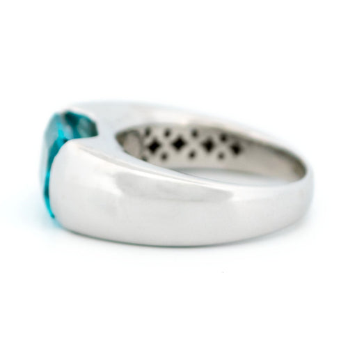 Bague 55 Bague topaze taille émeraude en or blanc 18k 58 Facettes 374B3F36E13D4AC198553A53CCF702BE