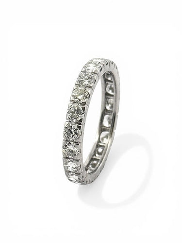 Bague 56 Alliance vintage - Bague en platine et diamants naturels, taille 56 58 Facettes 90596-AC12405