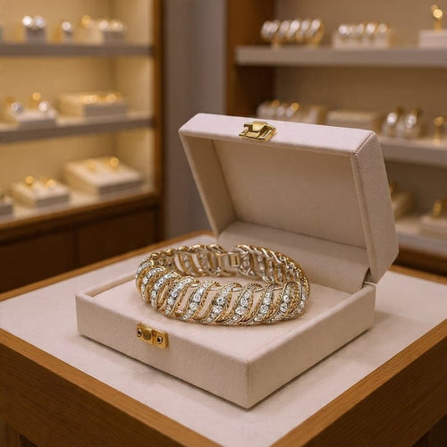 Bracelet Bracelet années 1940-1950 en platine et or avec diamants 58 Facettes 34/26 E