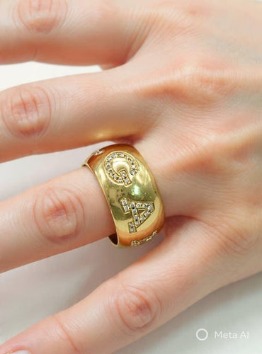 Bague 54 BVLGARI Monologo - Bague en or jaune 18 ct et diamants 58 Facettes CV-017