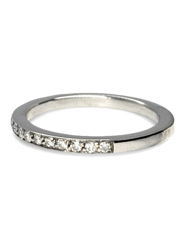 Bague 47 Demi-alliance en or blanc 18K et diamants 0,25 ct 58 Facettes 1714