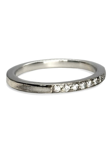 Bague 47 Demi-alliance en or blanc 18K et diamants 0,25 ct 58 Facettes 1714