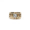 Bague 59 Bague Tank en or rose et platine avec diamant 58 Facettes 260069R