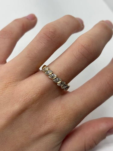 Bague 51 Demi-alliance - Bague en or jaune 18K et diamants 1,5 ct 58 Facettes 1759