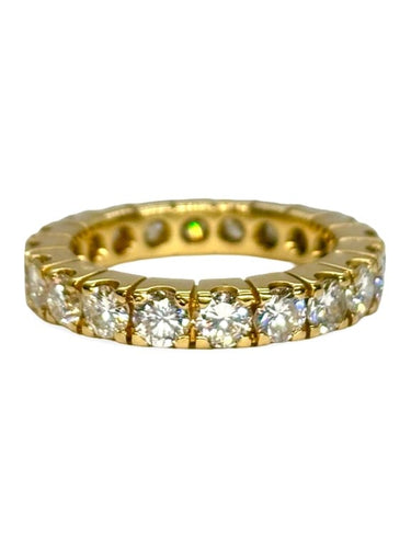 Bague 51 Alliance tour complet en or jaune 18K et diamants 2,40 ct 58 Facettes 1679