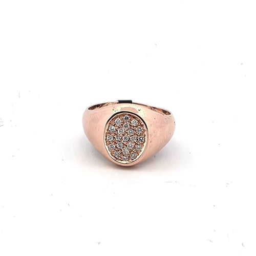 Bague 53 Bague en or rose 18 ct avec diamants 58 Facettes 164/26 B