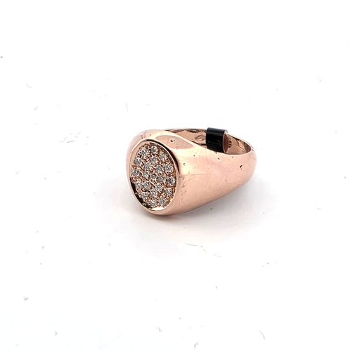 Bague 53 Bague en or rose 18 ct avec diamants 58 Facettes 164/26 B
