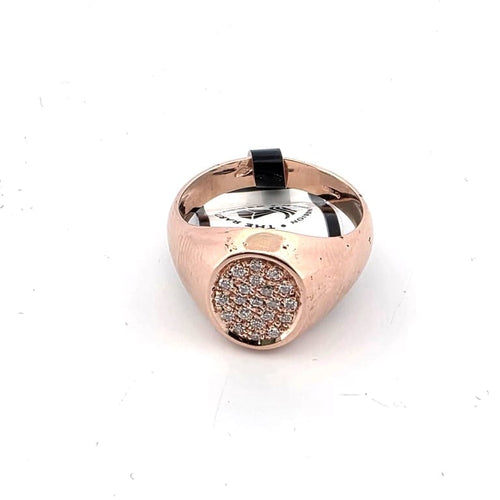 Bague 53 Bague en or rose 18 ct avec diamants 58 Facettes 164/26 B