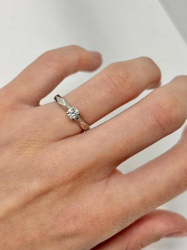 Bague 52 Boucheron - Bague solitaire en platine 950 et diamant 0,30 ct 58 Facettes 1671