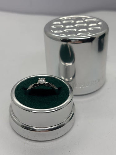 Bague 52 Boucheron - Bague solitaire en platine 950 et diamant 0,30 ct 58 Facettes 1671