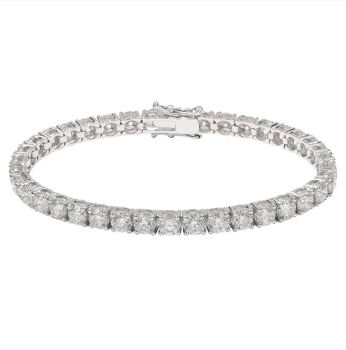 Bracelet Bracelet ligne tennis en or blanc et diamants 3,09 ct 58 Facettes 269289