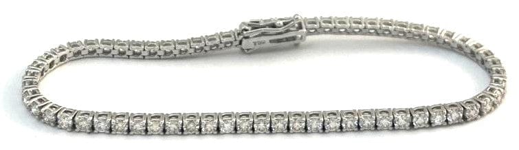 Bracelet Bracelet ligne tennis en or blanc et diamants 3,09 ct 58 Facettes 269289