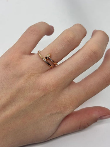 Bague 48 Cartier Clou - Bague petit modèle en or rose 18K 58 Facettes 1713