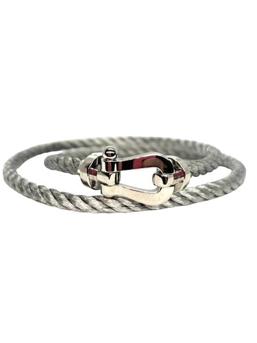 Bracelet Fred Force 10 - Bracelet grand modèle double tour en or blanc 18K 58 Facettes 1541