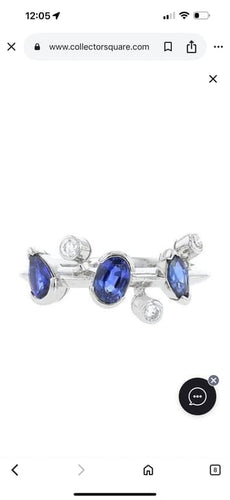 Bague 53 Cartier Méli Melo - Bague en platine saphirs et diamants 58 Facettes Bague