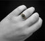 Bague 55 Bague jonc années 1930 en or jaune avec saphir et diamants 58 Facettes