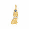 Pendentif Pendentif Chat Or jaune, Or blanc Saphir 58 Facettes 5189854RV