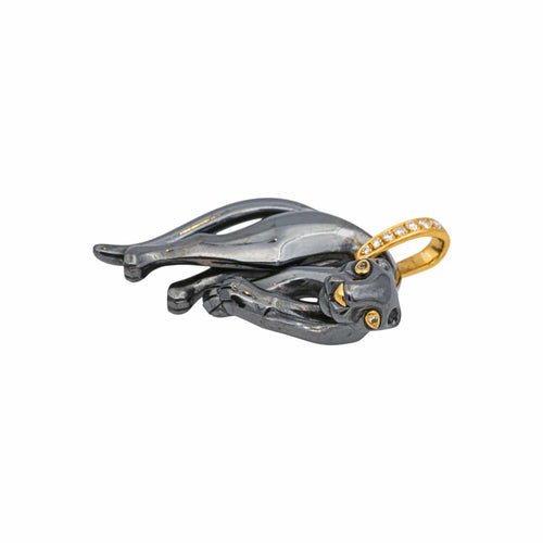 Pendentif Cartier Pendentif Panthère Argent, Or jaune Diamant 58 Facettes 5114923CN