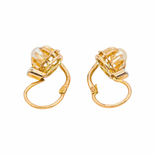 Boucles d'oreilles Boucles d'oreilles Dormeuses Or rose Perle 58 Facettes 5189855RV