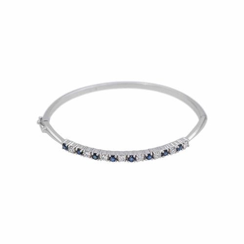 Bracelet Bracelet Or blanc Diamant, Saphir 58 Facettes 4878496CN