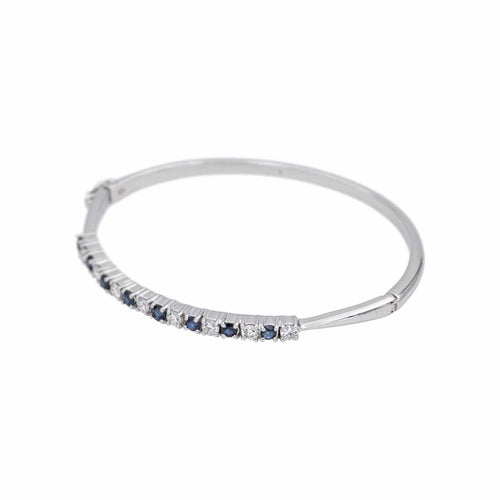 Bracelet Bracelet Or blanc Diamant, Saphir 58 Facettes 4878496CN
