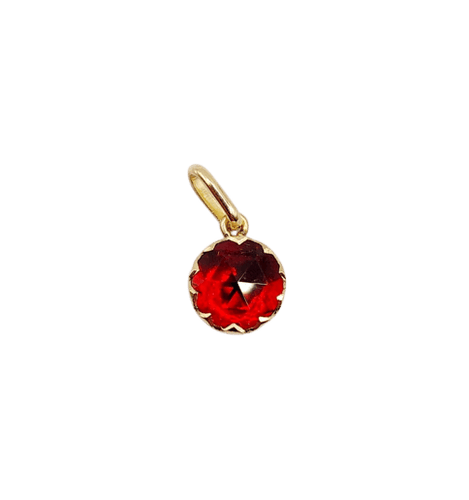 Pendentif Pendentif vintage en or 18k au grenat de Perpignan (circa 1950) 58 Facettes A06742