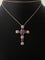 Pendentif Croix - Pendentif en or blanc et jaune 18K améthystes et diamants 58 Facettes 242