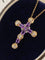 Pendentif Croix - Pendentif en or blanc et jaune 18K améthystes et diamants 58 Facettes 242